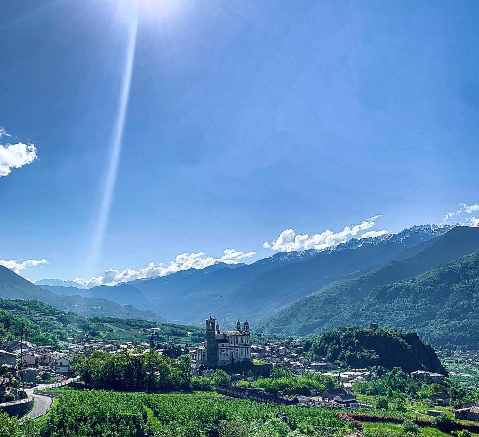 Panoramic Apartment Italian Alps Valtellina Near Sondrio, Tirano Poggiridenti Eksteriør billede