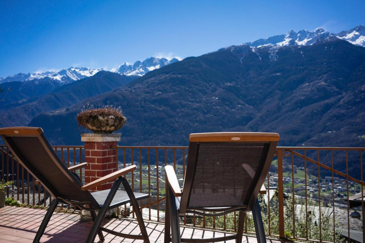 Panoramic Apartment Italian Alps Valtellina Near Sondrio, Tirano Poggiridenti Eksteriør billede